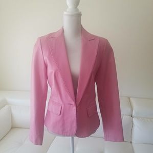 Pink leather jacket